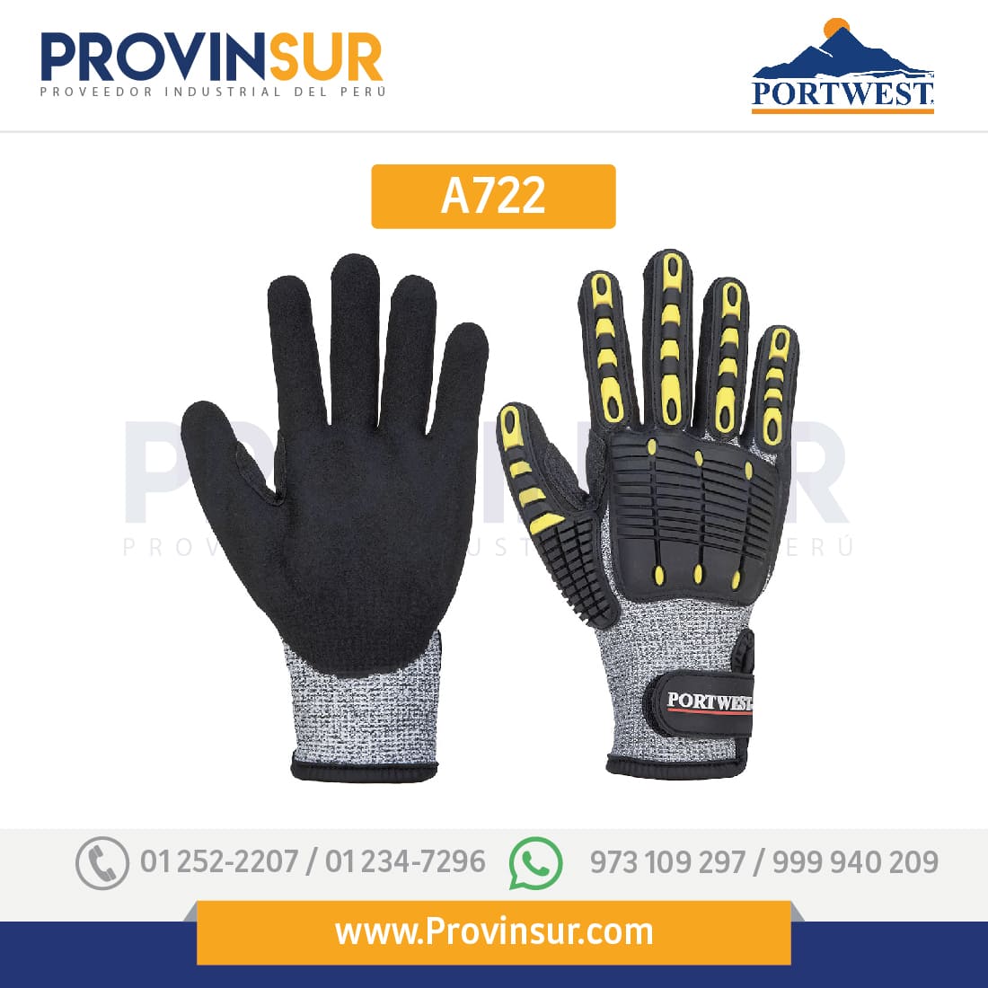 Guante Anti-Impacto A722 Portwest 1 Guante Anti-Impacto A722 Portwest