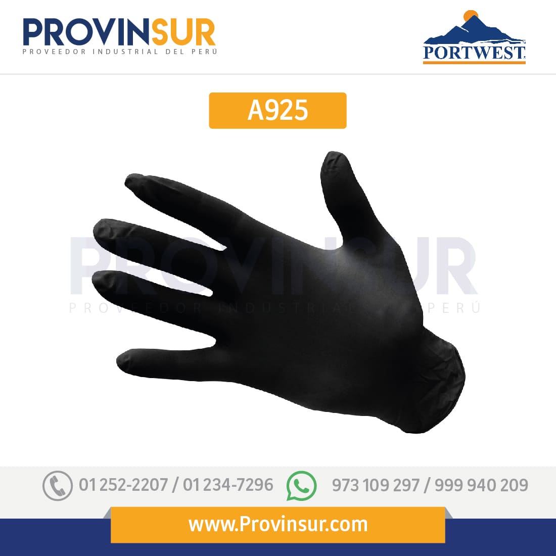 Guante de Nitrilo Descartable A925 Portwest 1 Guante de Nitrilo Descartable A925 Portwest