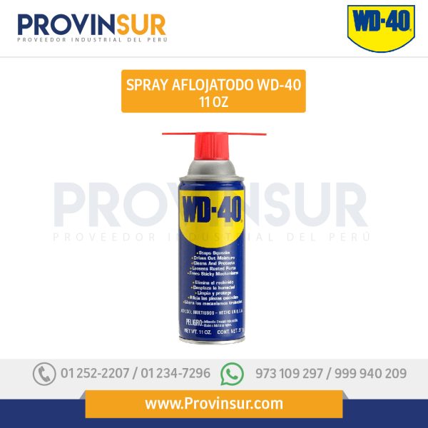 Spray Aflojatodo Wd-40 11Oz Distribuidor Importador Mayorista Wd40 Www.provinsur.com Lima Peru