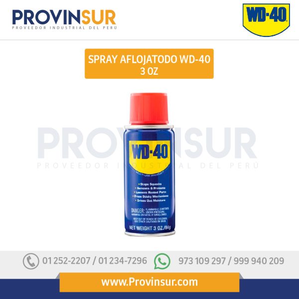 Spray Aflojatodo Wd-40 3Oz Distribuidor Importador Mayorista Wd40 Www.provinsur.com Lima Peru