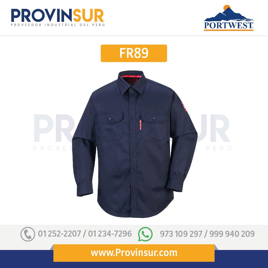 Camisa Bizflame 88/12 FR89 Portwest 5 Camisa Bizflame 88/12 FR89 Portwest