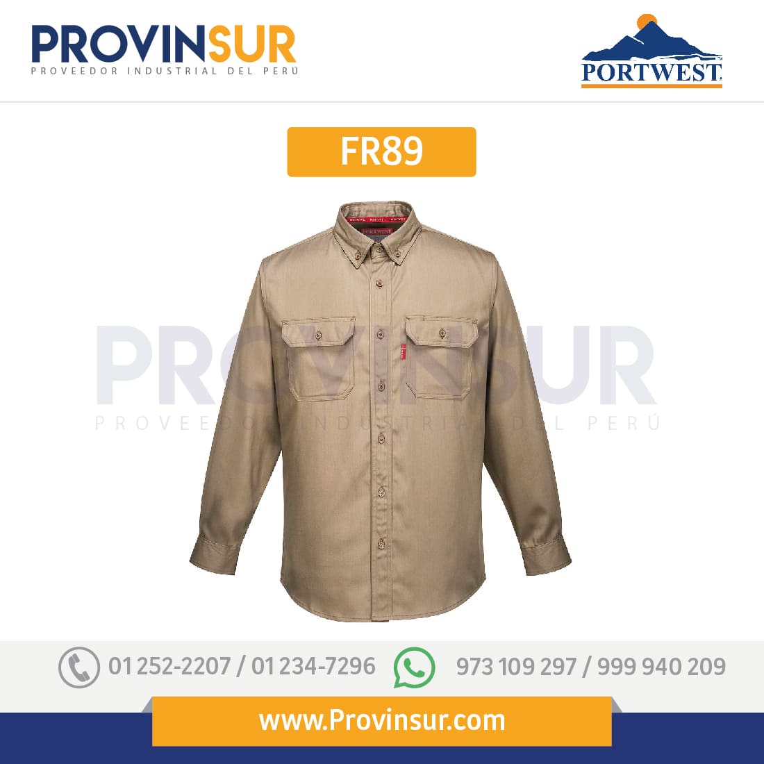 Camisa Bizflame 88/12 FR89 Portwest 3 Camisa Bizflame 88/12 FR89 Portwest