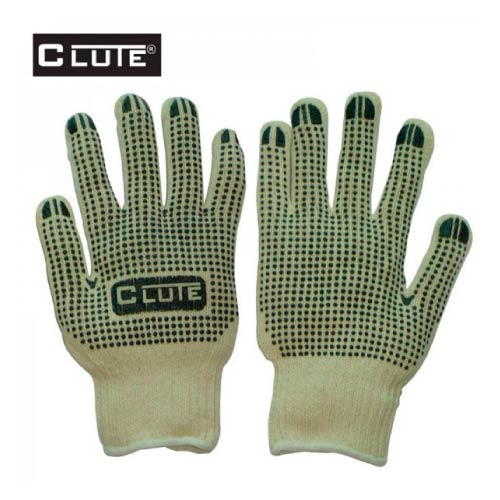 GUANTE DE HILO C/PTOS DE PVC PALMA Y DORSO CLUTE 1 GUANTE DE HILO C/PTOS DE PVC PALMA Y DORSO CLUTE
