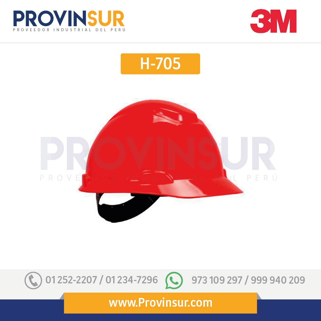 Casco Rojo H-705 3M 1 Casco Rojo H-705 3M