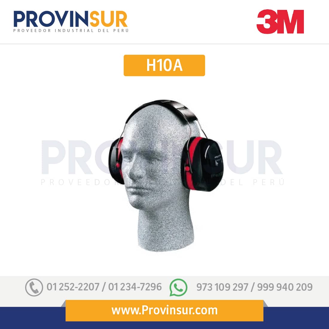 Orejera 3M Peltor H10A con Banda 30dB 3 Orejera 3M Peltor H10A con Banda 30dB