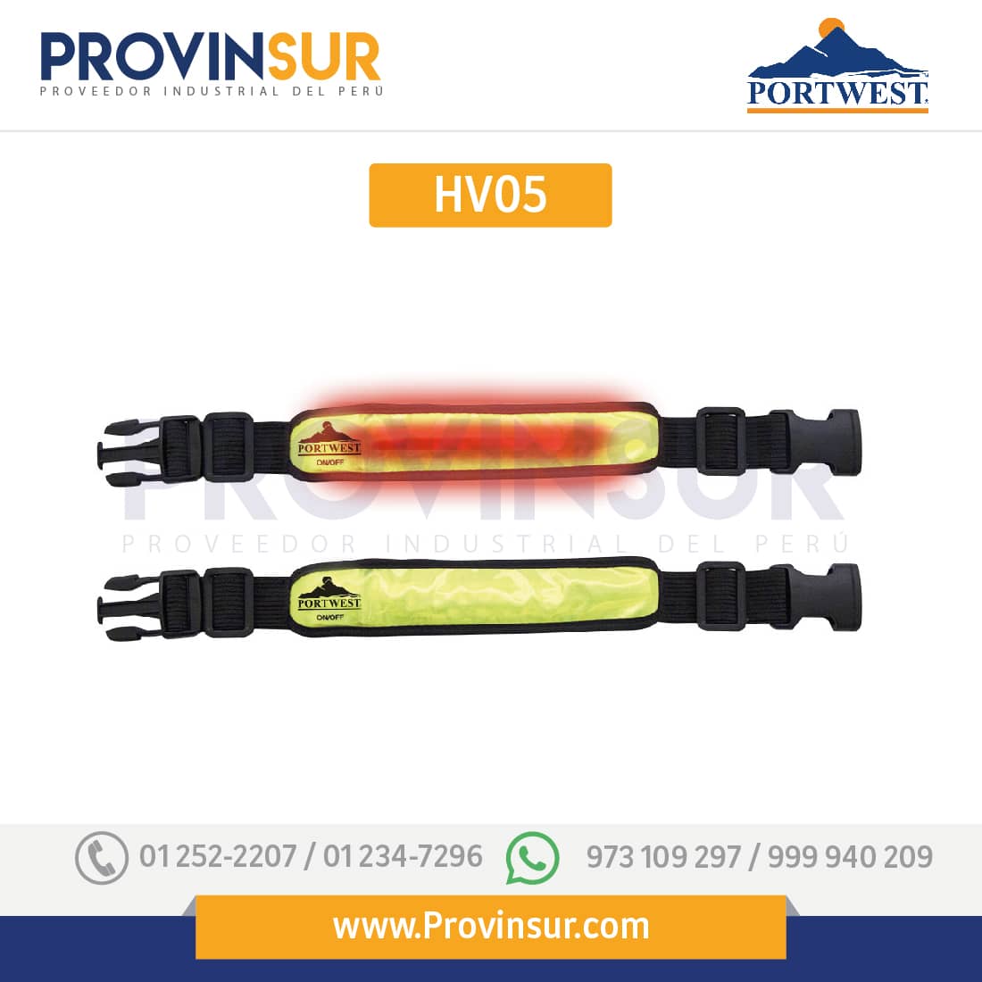 Brazalete Iluminado con Destellos HV05 Portwest 1 Brazalete Iluminado con Destellos HV05 Portwest