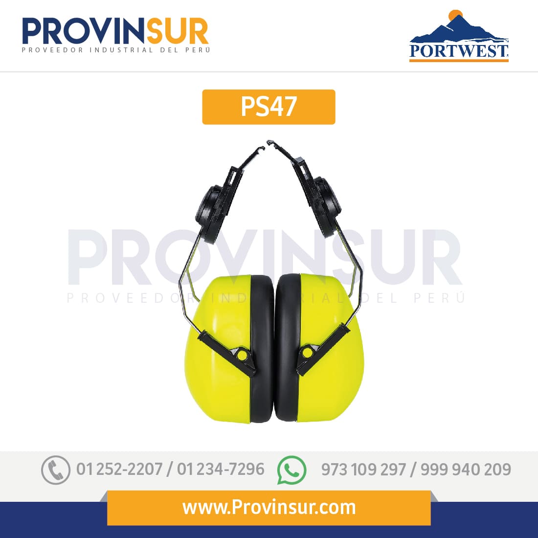Protector Auditivo Endurance Clip-On PS47 Portwest 2 Protector Auditivo Endurance Clip-On PS47 Portwest