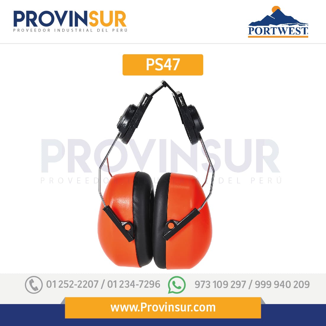 Protector Auditivo Endurance Clip-On PS47 Portwest 1 Protector Auditivo Endurance Clip-On PS47 Portwest