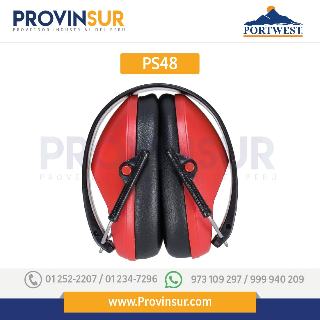 Orejera Slim Ear Muff PS48 Portwest 1 Orejera Slim Ear Muff PS48 Portwest