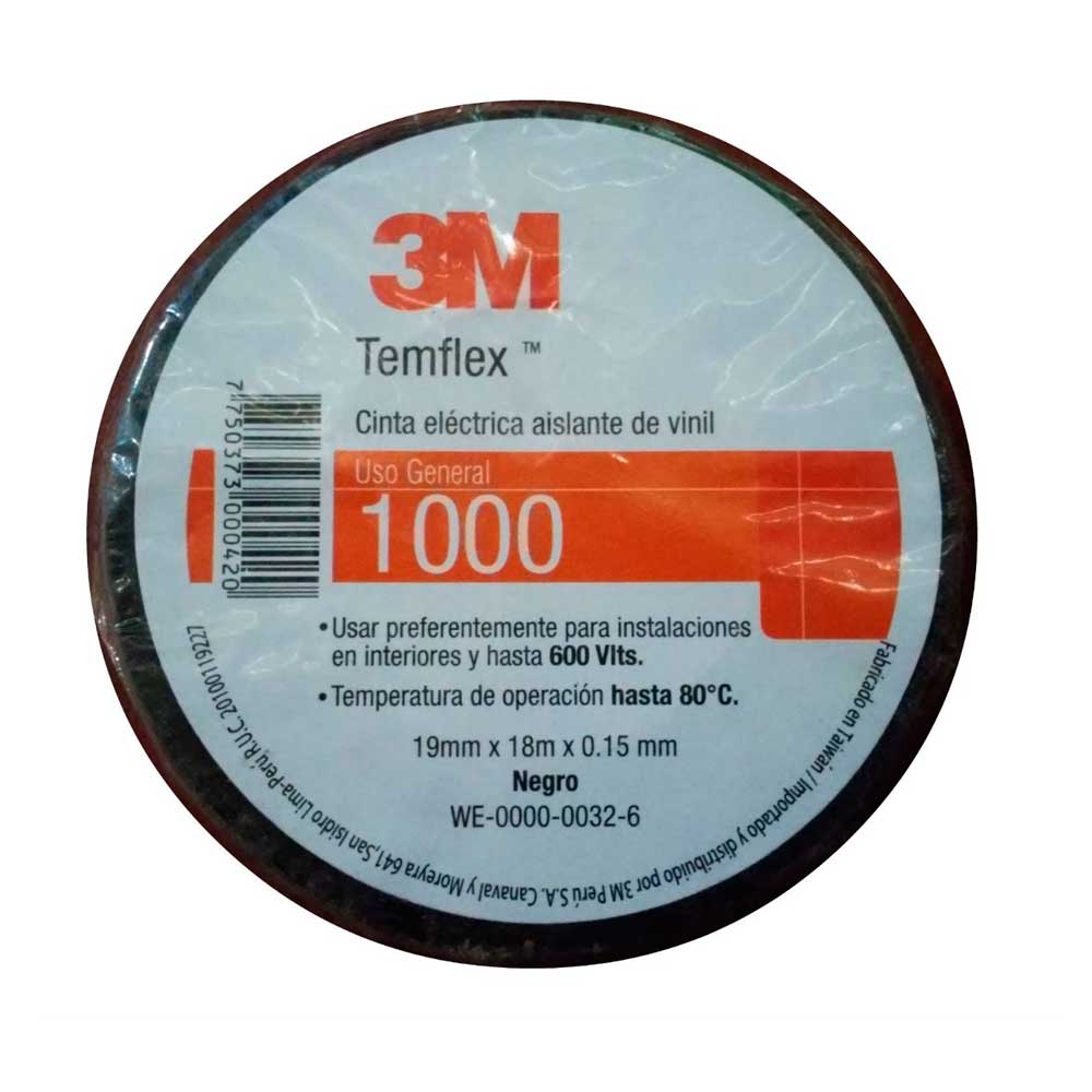 CINTA AISLANTE 1000 TEMFLEX 3M 1 CINTA AISLANTE 1000 TEMFLEX 3M