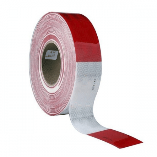 CINTA DE MARCAJE VEHICULAR REFLECTIVA ROJA/BLANCA 2"X50YDS 3M 1 CINTA DE MARCAJE VEHICULAR REFLECTIVA ROJA/BLANCA 2"X50YDS 3M