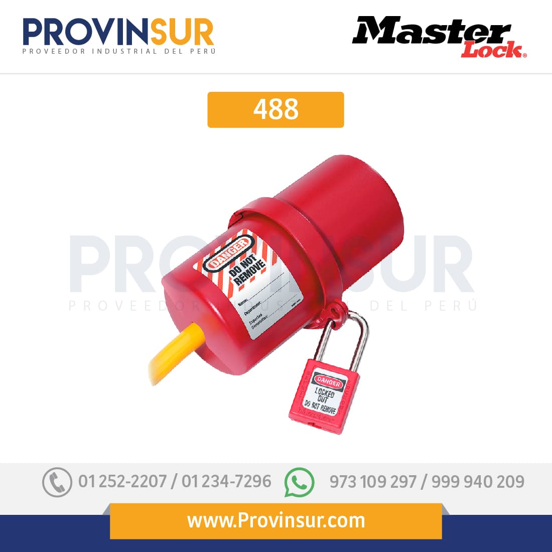 Bloqueo de Enchufe Giratorio Grande 488 Masterlock 1 Bloqueo de Enchufe Giratorio Grande 488 Masterlock