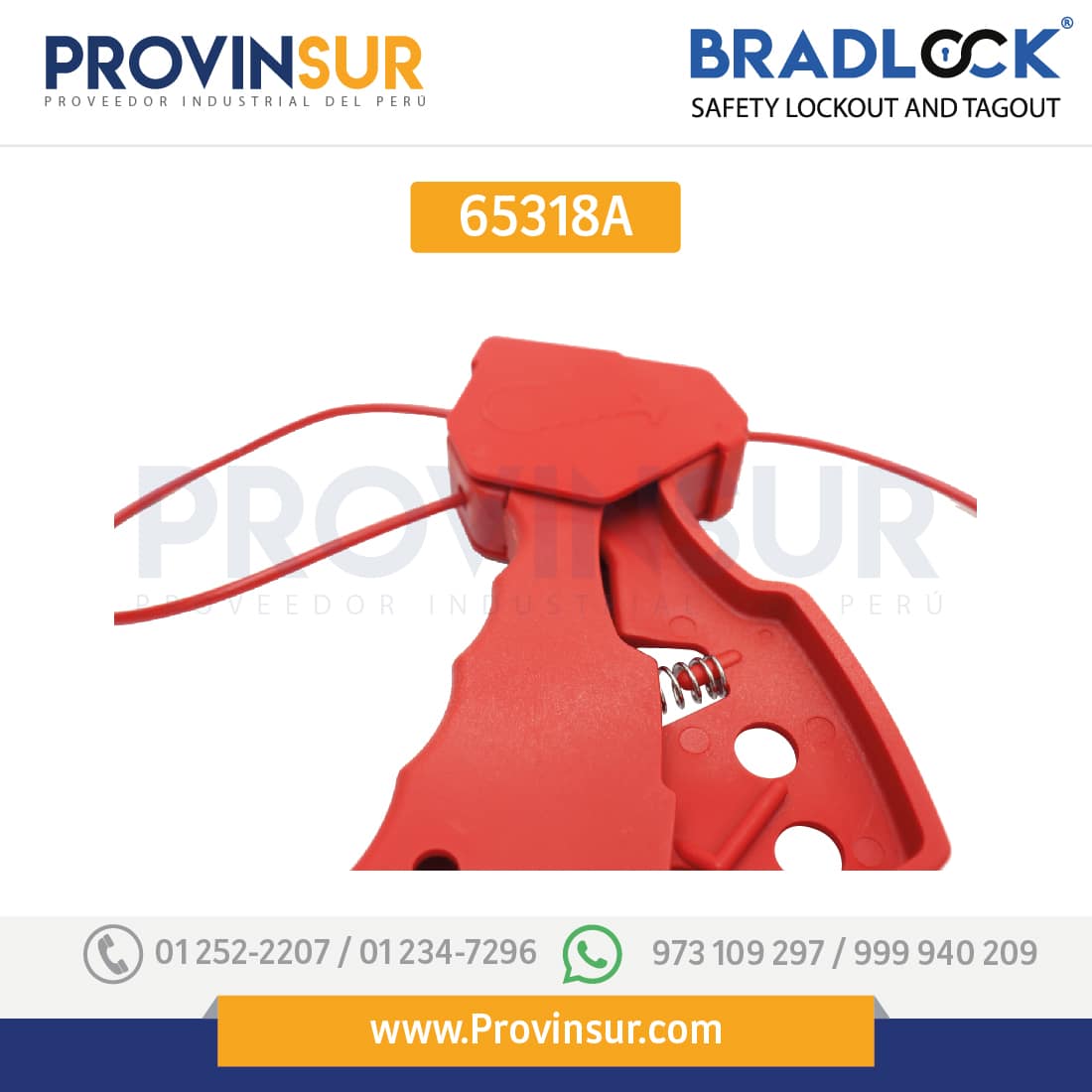 BLOQUEO DE CABLE UNIVERSAL 3.5MM DIAM, 2.4M CABLE 65318A BRADLOCK 2 BLOQUEO DE CABLE UNIVERSAL 3.5MM DIAM, 2.4M CABLE 65318A BRADLOCK