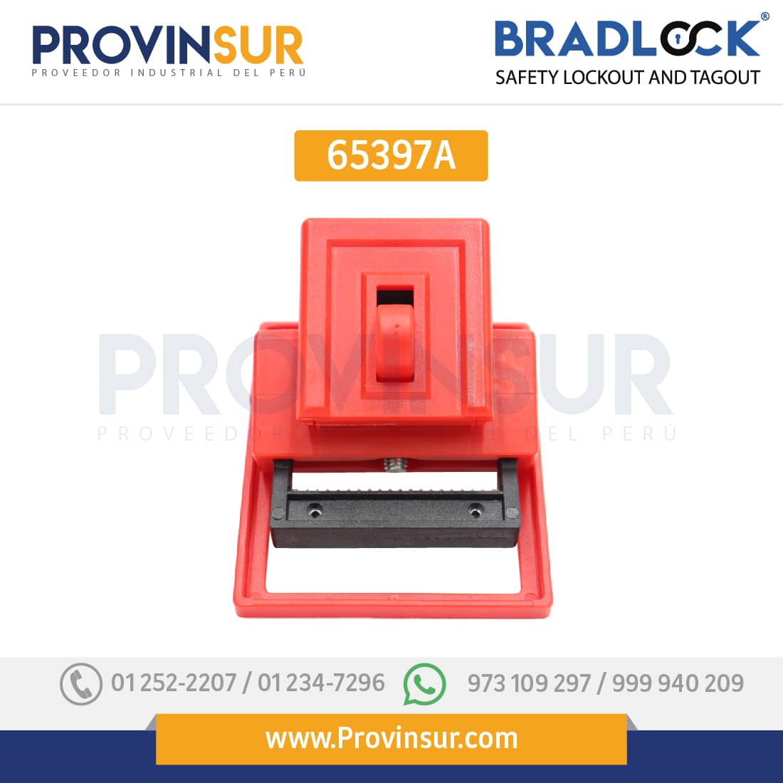 BLOQUEO PARA LLAVE TÉRMICA MEDIANA 480V/700V 65397A BRADLOCK 3 BLOQUEO PARA LLAVE TÉRMICA MEDIANA 480V/700V 65397A BRADLOCK