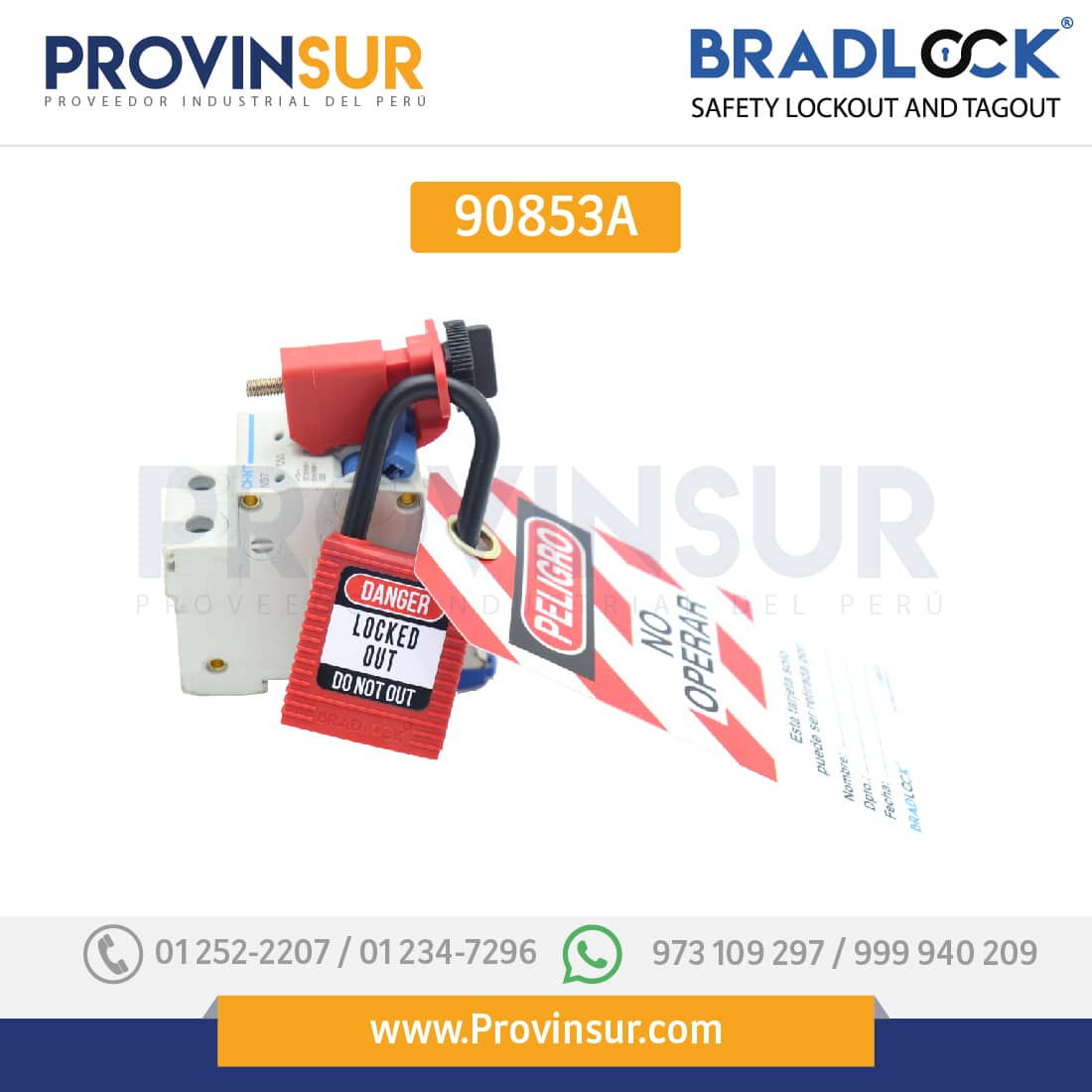 BLOQUEO DE INTERRUPTOR DE CIRCUITO TBLO 90853A BRADLOCK 3 BLOQUEO DE INTERRUPTOR DE CIRCUITO TBLO 90853A BRADLOCK