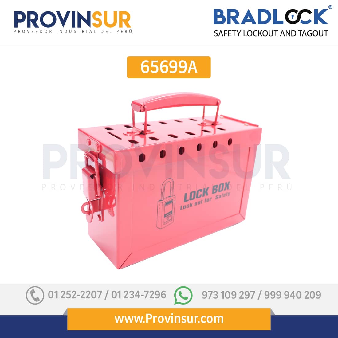 CAJA DE BLOQUEO METALICA ROJO 233MMX195MMX95MM 65699A BRADLOCK 2 CAJA DE BLOQUEO METALICA ROJO 233MMX195MMX95MM 65699A BRADLOCK