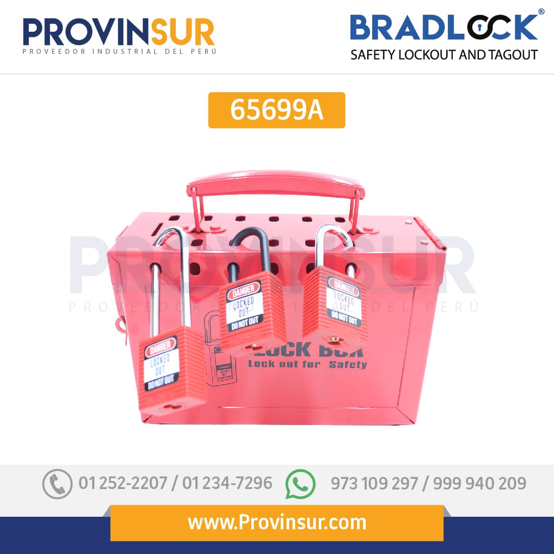 CAJA DE BLOQUEO METALICA ROJO 233MMX195MMX95MM 65699A BRADLOCK 1 CAJA DE BLOQUEO METALICA ROJO 233MMX195MMX95MM 65699A BRADLOCK