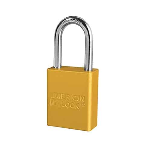 CANDADO DE BLOQUEO AMARILLO LLAVE UNICA 38X76MM A1107YL 1 CANDADO DE BLOQUEO AMARILLO LLAVE UNICA 38X76MM A1107YL