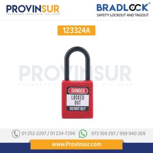 CANDADO DE BLOQUEO DIELECTRICO ROJO 123324 BRADLOCK