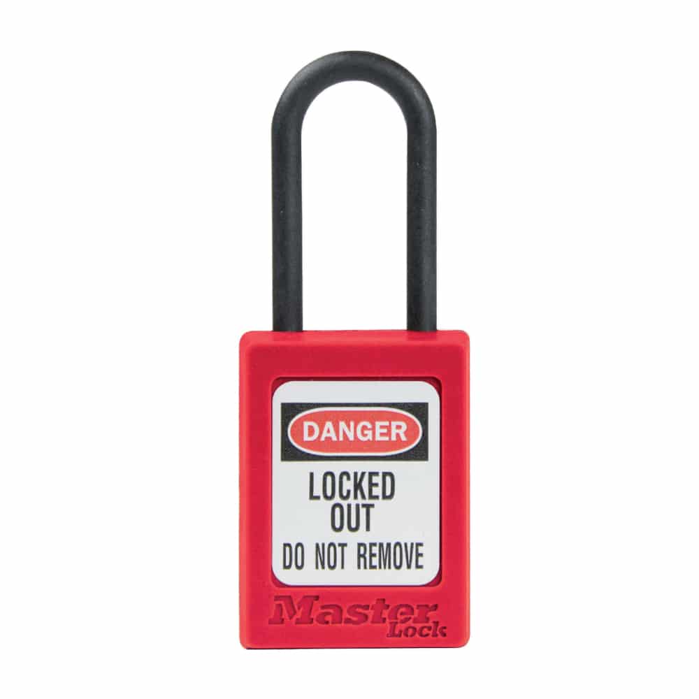 CANDADO DIELECTRICO DE 35MM DE ANCHO DE TERMOPLASTICO ZENEX CON ARCO DE NYLON DE 38MM S32RED MASTERLOCK 1 CANDADO DIELECTRICO DE 35MM DE ANCHO DE TERMOPLASTICO ZENEX CON ARCO DE NYLON DE 38MM S32RED MASTERLOCK
