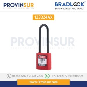 CANDADO DIELECTRICO ROJO AMAESTRADO 123324AX Bradlock