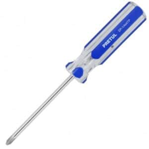 DESARMADOR CRUZ 1/4"X4"MANGO DE PVC 21474 PRETUL