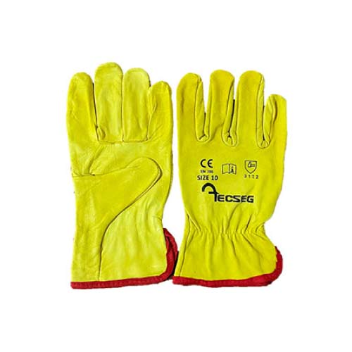 Venta De Guante Cuero Badana Amarillo As010 Tecseg Lima Peru