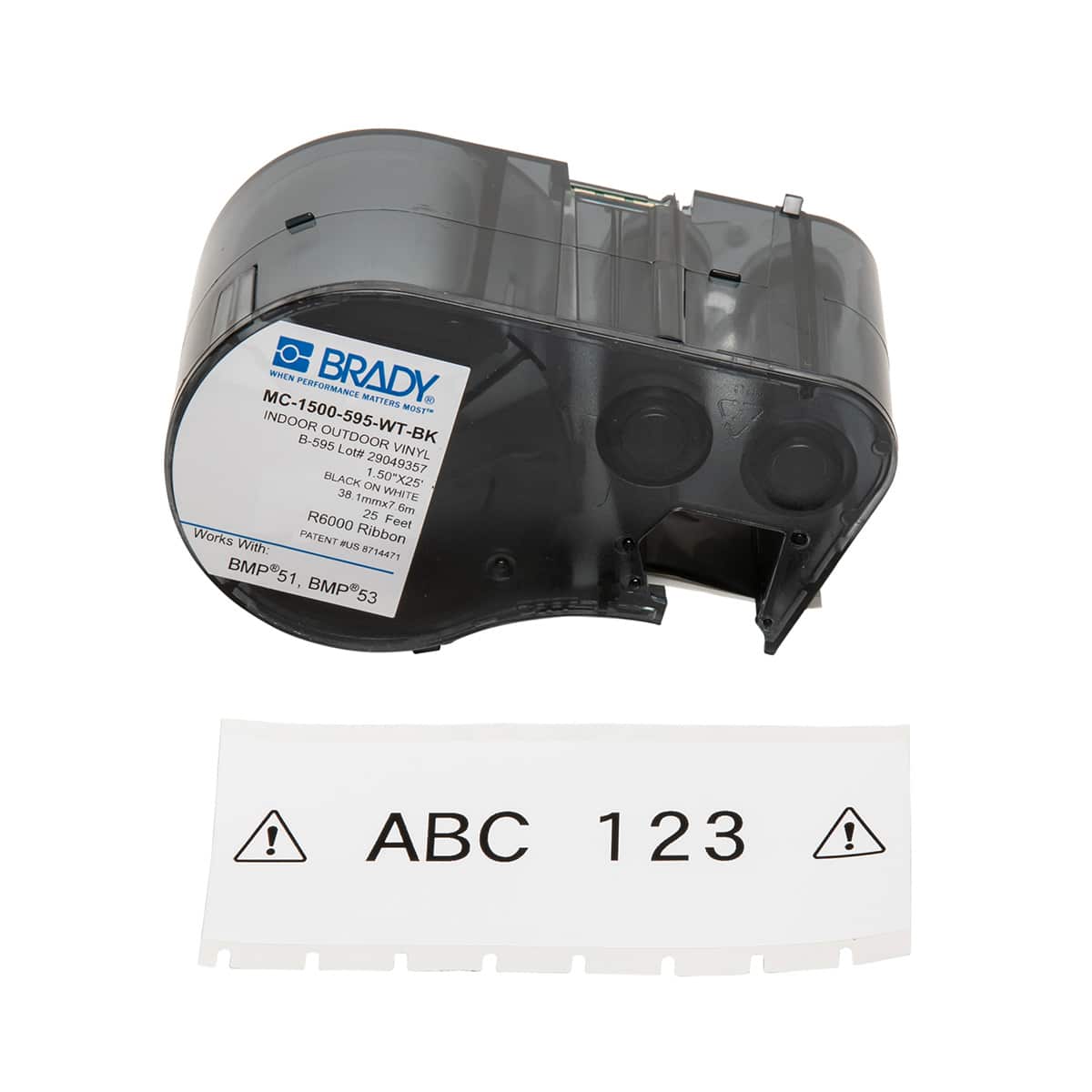 MC-1500-595-WT-BK BRADY 1 MC-1500-595-WT-BK BRADY