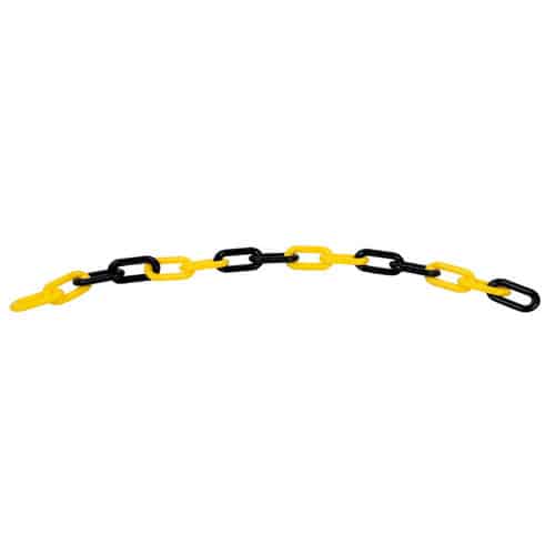 MT CADENA DE PVC AMARILLO Y NEGRO 1 MT CADENA DE PVC AMARILLO Y NEGRO