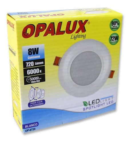 PANEL OPALUX DE 8W SPOTS 1 PANEL OPALUX DE 8W SPOTS