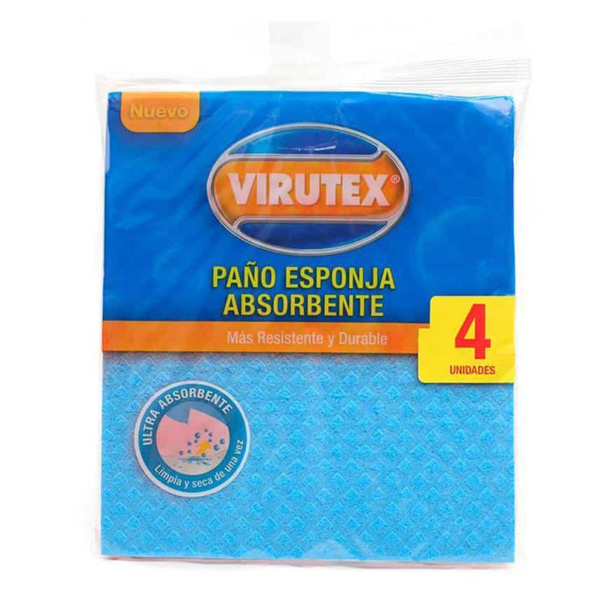 PAÑO DE ESPONJA X 4U CLASICA 1157301 VIRUTEX 1 PAÑO DE ESPONJA X 4U CLASICA 1157301 VIRUTEX