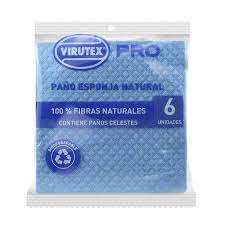 PAÑO ESPONJA COLOR CELESTE X 6 CJAX50UND 1101732 VTX PRO
