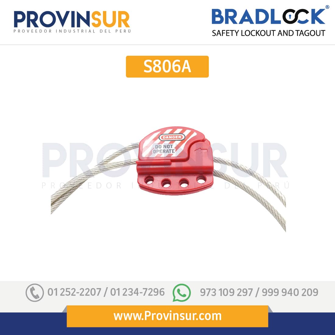 BLOQUEO DE CABLE AJUSTABLE 1.8M S806A BRADLOCK 1 BLOQUEO DE CABLE AJUSTABLE 1.8M S806A BRADLOCK