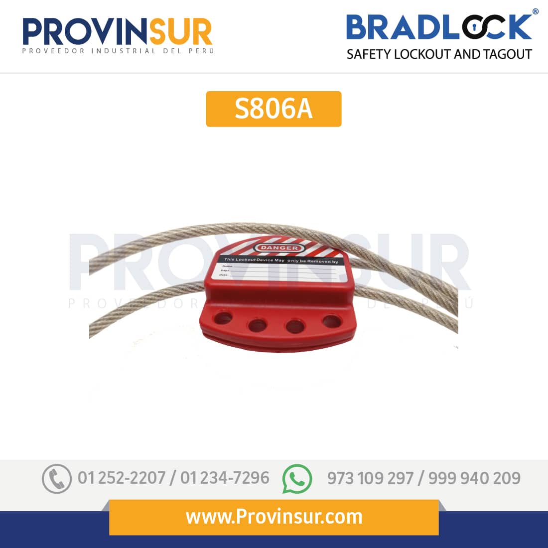 BLOQUEO DE CABLE AJUSTABLE 1.8M S806A BRADLOCK 2 BLOQUEO DE CABLE AJUSTABLE 1.8M S806A BRADLOCK