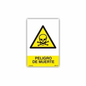 SEÑAL DE VINIL RIESGO DE MUERTE