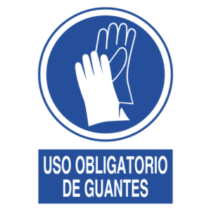SEÑAL DE VINIL USO OBLIGATORIO DE GUANTES N°11