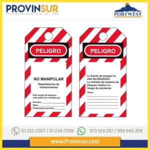 TARJETA DE BLOQUEO PELIGRO PLASTIFICADA