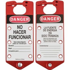 TARJETA DE BLOQUEO DE ALUMINIO "NO HACER FUNCIONAR" 39480 BRADY
