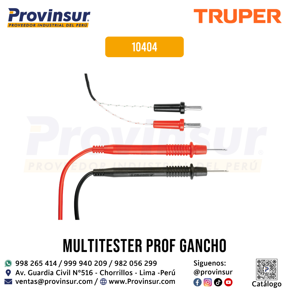 Multímetro para Mantenimiento Industrial con Gancho 10404 Truper 3 Multímetro para Mantenimiento Industrial con Gancho 10404 Truper