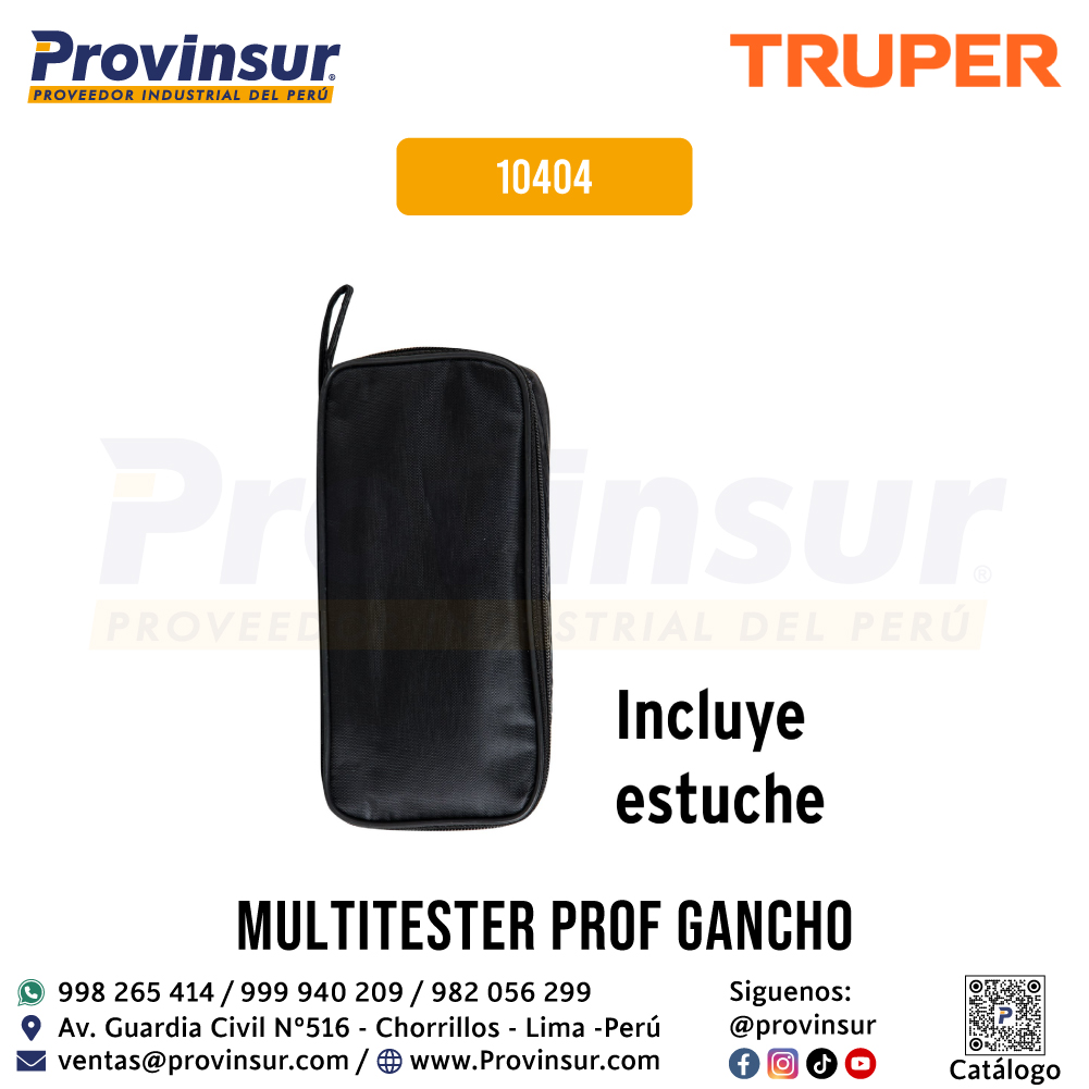 Multímetro para Mantenimiento Industrial con Gancho 10404 Truper 4 Multímetro para Mantenimiento Industrial con Gancho 10404 Truper
