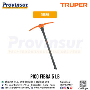 Zapapico Peruano 5 lb Mango Fibra de Vidrio 10636 Truper