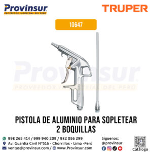 Pistola de Aluminio para Sopletear 2 Boquillas 10647 Truper