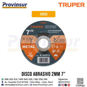 Disco 7'' Tipo 41 para Corte de Metal 10665 Truper