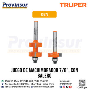 Juego de Machimbrador 7/8'' con Balero 10672 Truper