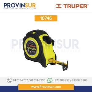 Flexómetro Auto Lock, 3 m, cinta 16 mm 10746 Truper