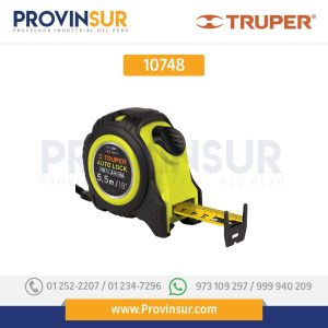 Flexómetro Auto Lock, 5.5 m, cinta 25 mm 10748 Truper
