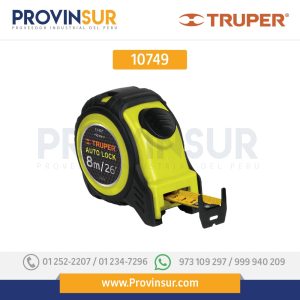 Flexómetro Auto Lock, 8 m, cinta 25 mm 10749 Truper