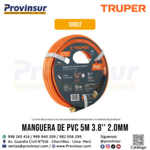 Manguera para Compresor de PVC 5 m x 3/8'' 10892 Truper