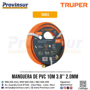 Manguera para Compresor de PVC 10 m x 3/8'' 10893 Truper