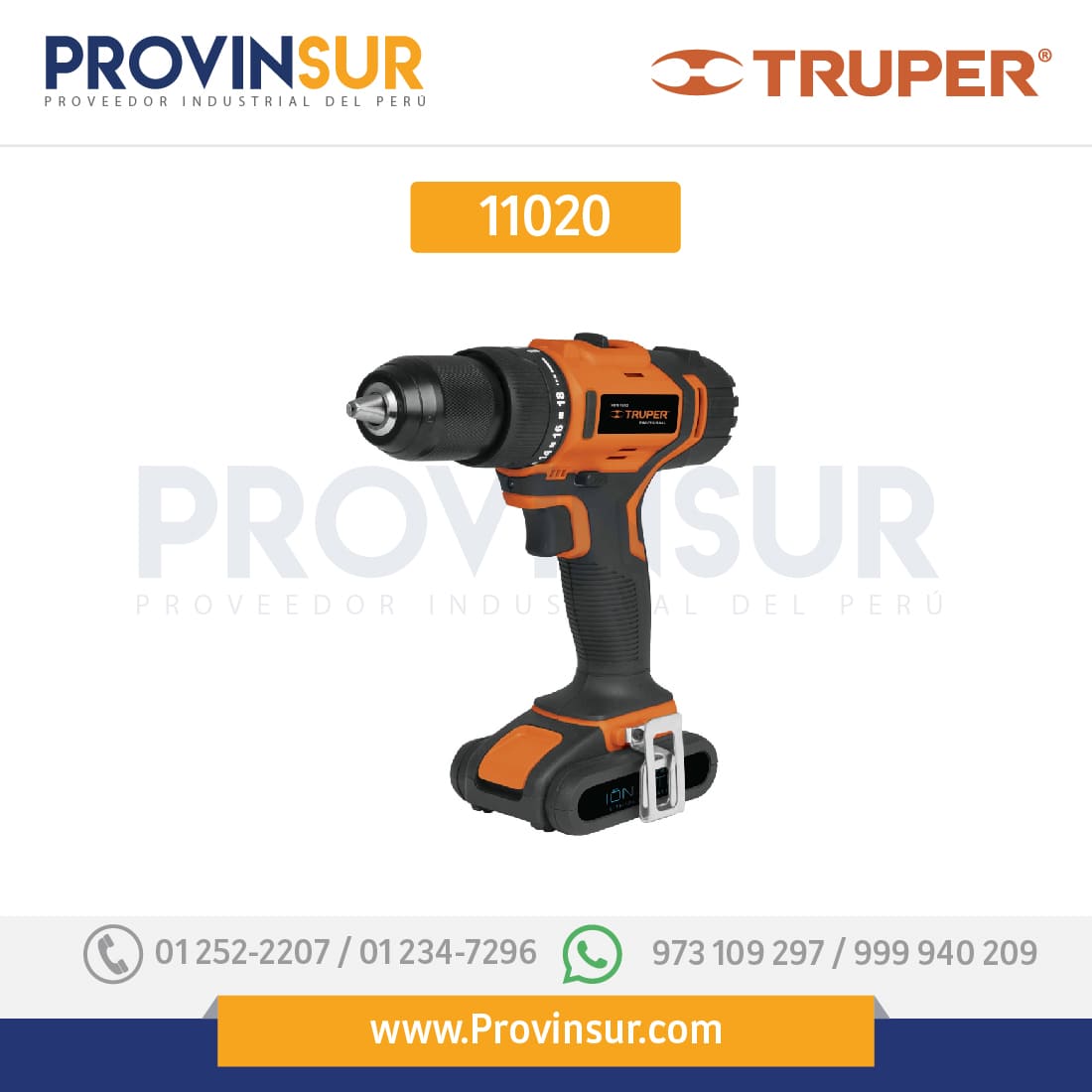 ROTOMARTILLO INALÁMBRICO, BATERÍA IÓN LITIO 20V, 1/2",(220 V) 11020 Truper 1 ROTOMARTILLO INALÁMBRICO, BATERÍA IÓN LITIO 20V, 1/2",(220 V) 11020 Truper